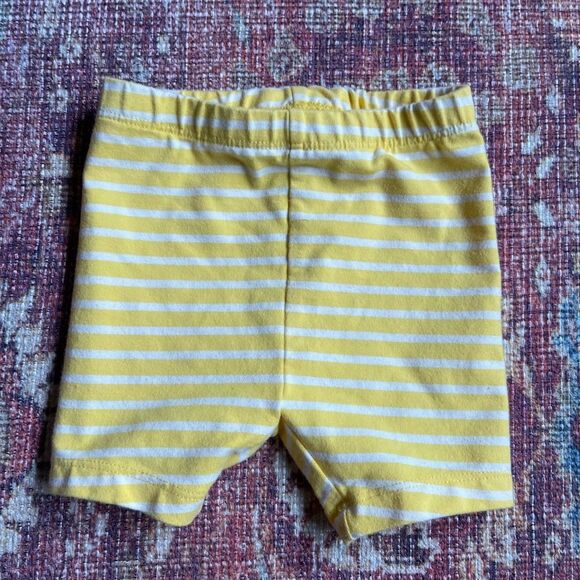 Hanna Andersson 6-12 month Yellow Striped Baby Shorts - Picture 1 of 5